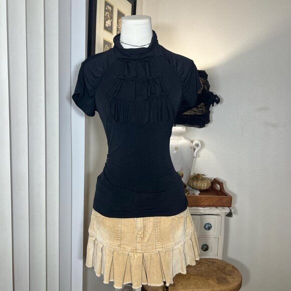 2000s Ruffle Turtleneck - Picture 1 of 4